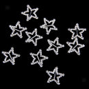 10pcs STAR Rhinestone Buckles Invitation Ribbon Sliders Wedding Crafts Decor