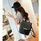 Women Backpacks School Bag For Teenage Girls PU Leather Travel Bags(Black)