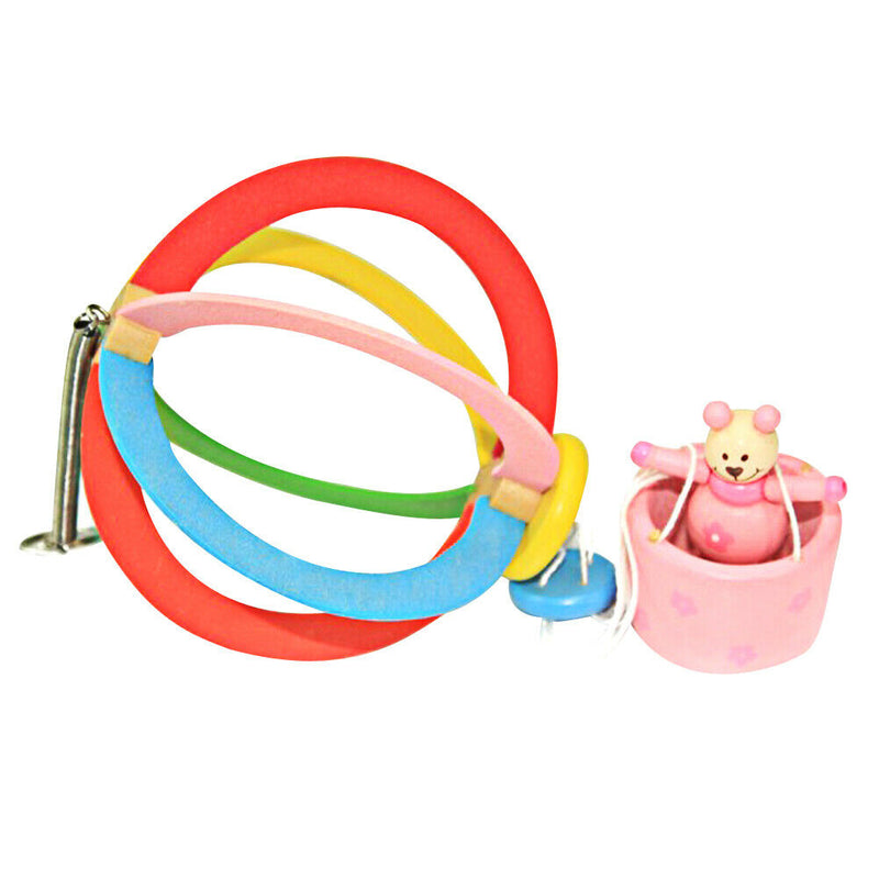 Baby wooden Hanging bed toys/ cartoon hot air balloon design for gifts