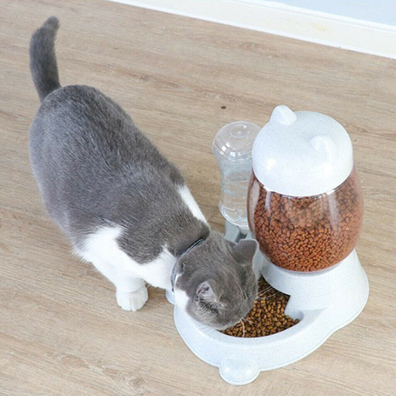 2pcs Automatic Feeders Cat Dog Rabbit Water Dispenser Drinking Fountains