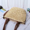 Straw Beach Woven Tote Bags Casual Women Shoulder Messenger Handbag (Beige)