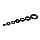 Nylon Flat Round Plastic Washer M2 M2.5 M3 M4 M5 M6 M8 Assortment Kit Black J3N3