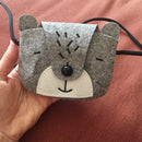 Children one shoulder bag Kids coin purse cute one shoulder bear bag girls  X3J1