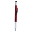 Multifunctional Screwdriver Blue Ink Ballpoint Pen Level Ruler Pen(Red)