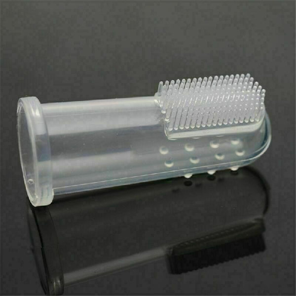 1X Pet Dog Cat Oral Dental Brush Cleaning Finger Toothbrush Teeth  Care  Hy C0O0