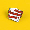 Poker Red Pins Brooches King Queen Lapel Jacket Enamel Badges Jewelry Gifts
