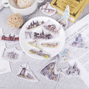 42pcs cities tower label stickers DIY scrapbooking stickers travel world stic â„–[