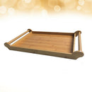 1Pc Bamboo Tea Tray Cup Plate Food Dessert Serving Tray Traditional Bamboo