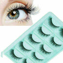 5Pairs Natural Eye Lashes Handmade Messy Cross False Eyelashes Makeup Long F8W0