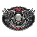 Men Western Cowboy Skeleton Head Belt Buckle Belt Buckle New 3.5 X 2.6in