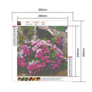 5D Full Round Drill Diamond Painting diy Flowers Needlework Decor (C1277)