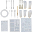 68Pcs Jewelry Casting Molds DIY Bracelet Pendant Epoxy Mold Set for Jewelry B8I1