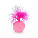 Sound flannel toys ball hair ring bell feather teaser cat toys pet cat supp K2D9