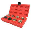 8Pc Axle Spindle Fractional & Metric Rethreading Set Rethreader Die Threadi