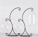 Iron Hanging Plant Stand Holder 2 Hooks for Landscaping Garden Decor Black