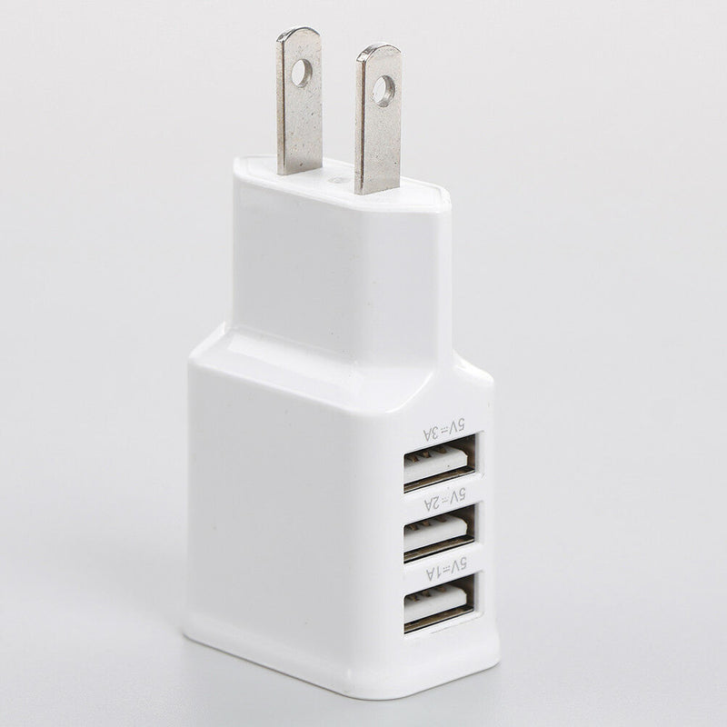 5V 2A 3-Port USB wall adapter charger US plug for phone  JR