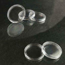 100x Clear Plastic Commemorative Coin Capsules Coin Holders Collect Supplies