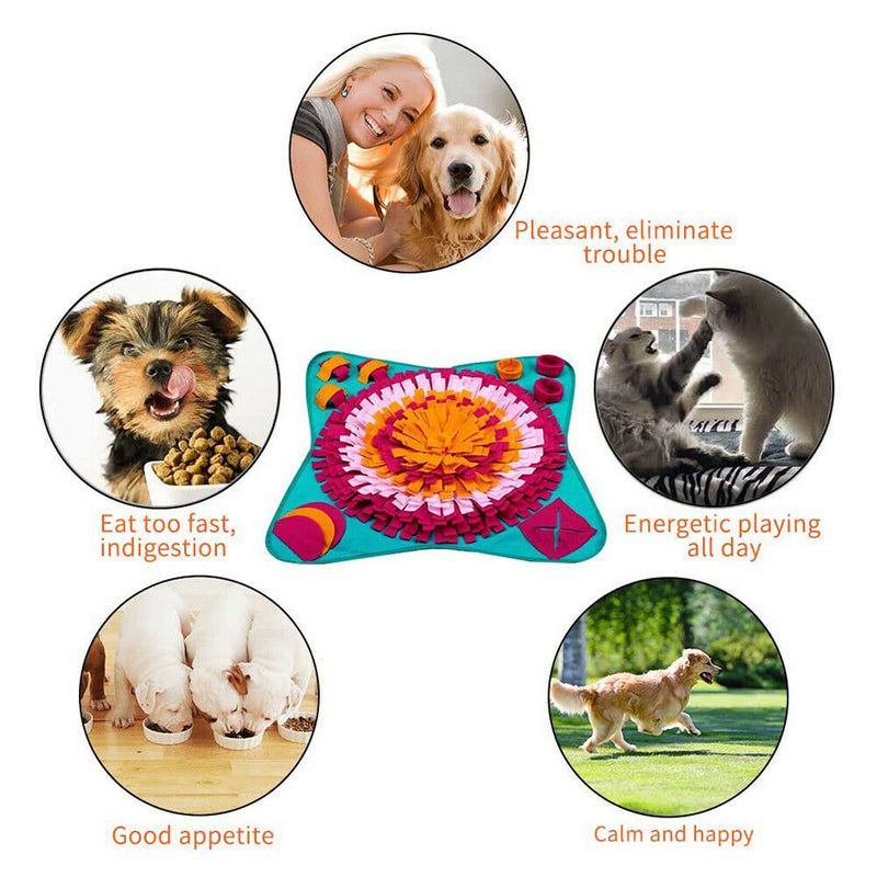 Folding Bite Resistant Flower Educational Mat Dog Foraging Training Blanket