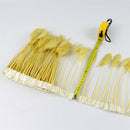 15-20cm Golden Feather Fringe Trim Sewing Edge Crafts Garment Decors 2m