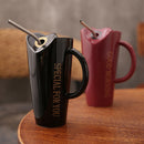 Novelty Ceramic Cup with Straw Personality Kitchen Coffee Mug Creative Tea CI5O7