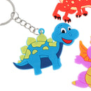 6pcs Cartoon Dinosaur Keychain Pendant Keyring Dinosaur Party Decor Kids Gift 3C