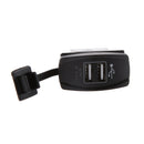 Waterproof Blue LED 12V-24V 3.1A Motorcycle Car Dual USB Power Charger Socket