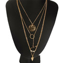 Creative Summer Style Necklace Women Multilayer Irregular Alloy Pendant Chai 3C