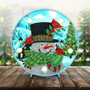 DIY Special Shape Diamond Painting Xmas Snowman Light Embroidery Home Decor