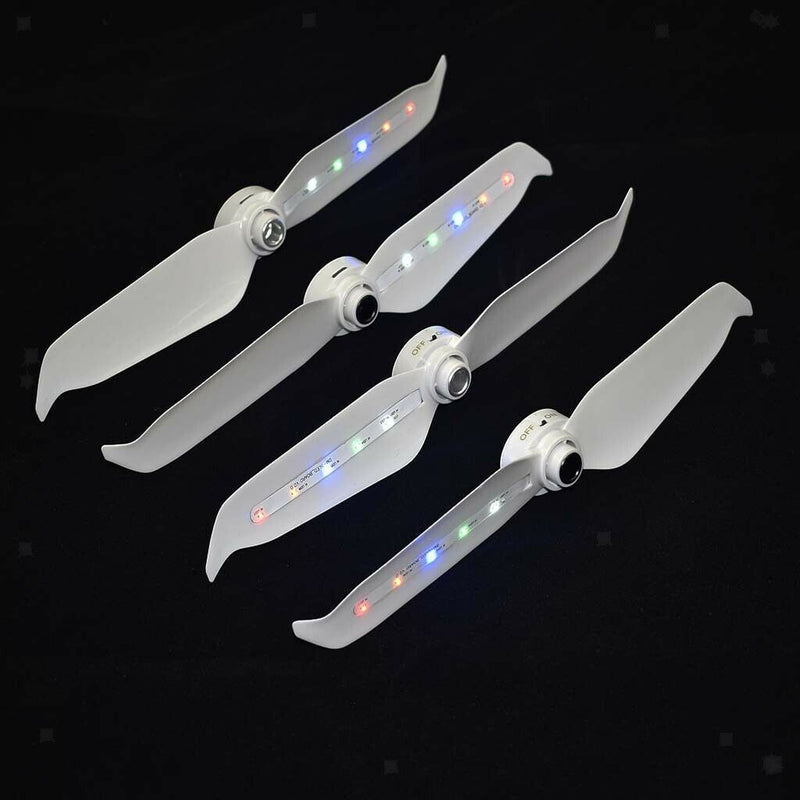 4x White LED Light Low Noise Propellers Props Self Lock for DJI Phantom 3