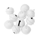 20pcs 25mm Metal Jingle Bells Christmas Hanging Decor Pet Pendant (White)