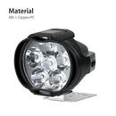 2Pcs 6LED White Motorcycle Headlight Spot Light DRL Driving Fog Lamp Waterpr-OZ
