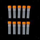 10pcs 1.5ml Cryovial Test Tube Sample Vial w/ Screw Cap