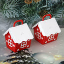 10 x Box Xmas Packaging Bag House Shape Gift Bags Christmas DIY Box Candy X4B3