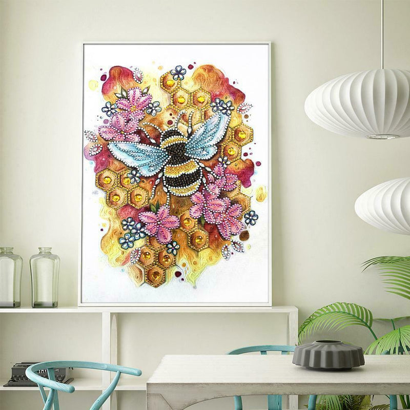 5D DIY Special Shaped Diamond Painting Bee Cross Stitch Mosaic Craft Kits