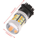 2Pcs 3157 LED Amber White Rear Turn Signal Parking High Power Light Bulb Gw