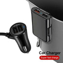 Universal 4 USB Ports QC 3.0 Fast Car Charger Front Back Seat Adapter Cell phone