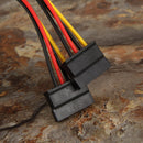 15cm 5pcs 4 Pin IDE Male to Dual SATA Y Splitter Female HDD Power Adapter C A