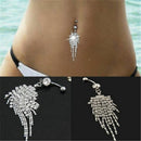 Hot New Crystal Tassel Dangle Navel Belly Button Ring Bar Body Piercing Jewelry