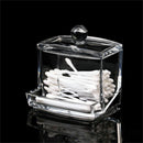 Clear Acrylic Cotton Swab Q-tip Storage Holder Box Cosmetic Makeup Organizer