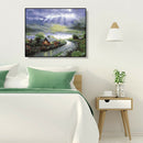 Painting By Numbers Kit DIY Rural View Hand Painted Canvas Oil Art Picture
