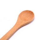 1pc Wooden Round Bamboo Spoon Soup Tea Coffee Salt Spoon Jam Scoop Kitchen T.AU
