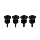 Black Strap Lock Button Knobs Metal End Pin Pack of 2 pairs