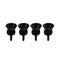 Black Strap Lock Button Knobs Metal End Pin Pack of 2 pairs