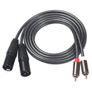 1.5M 5Ft Dual Rca Male to Xlr Male Cable 2 Xlr to 2 Rca Plug Adapter Hifi S