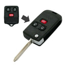 Flip Key Shell + Key Blank Refit Remote Key Fob 3 Button Fit for Ford Mazda