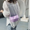 Women Cloud Shoulder Bag PU Day Clutch Solid Crossbody Handbag (Purple) A#S