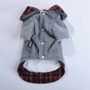 Dog Autumn Winter Warm Cotton Coat For Small Medium Dogs Puppies Red-L