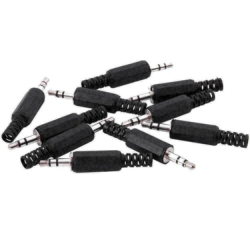 10Pcs 3.5mm 1/8" Audio Male Jack Solder Adapter Stereo Headph Connector N6N C8G6