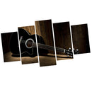 5 Panels Wall Paintings HomeHanging Arts Craft Guitar Pattern Home Decor