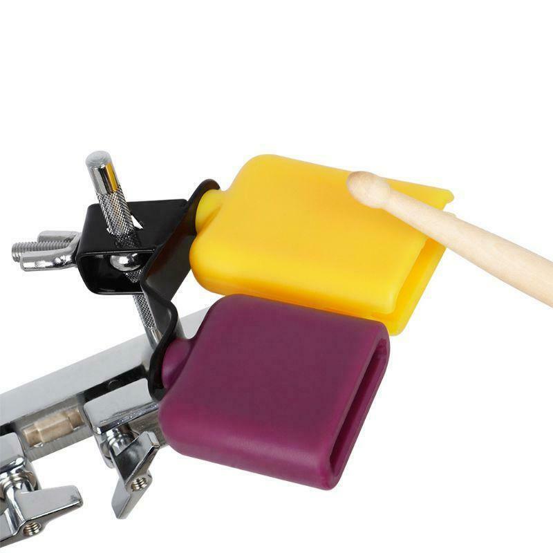 yellow & Purple Cowbell Cow Bell Wooden Fish Cattle Bell for Cheers Sport